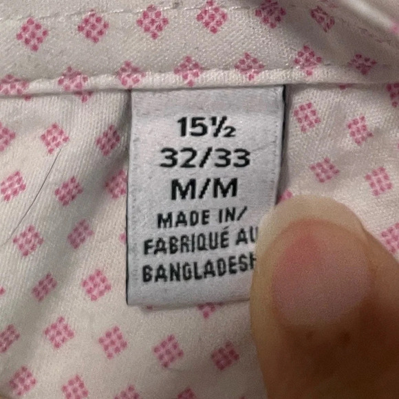 COPY - Calvin Klein Slim Fit Pink Printed Button-Down Shirt - Medium - Picture 4 of 9